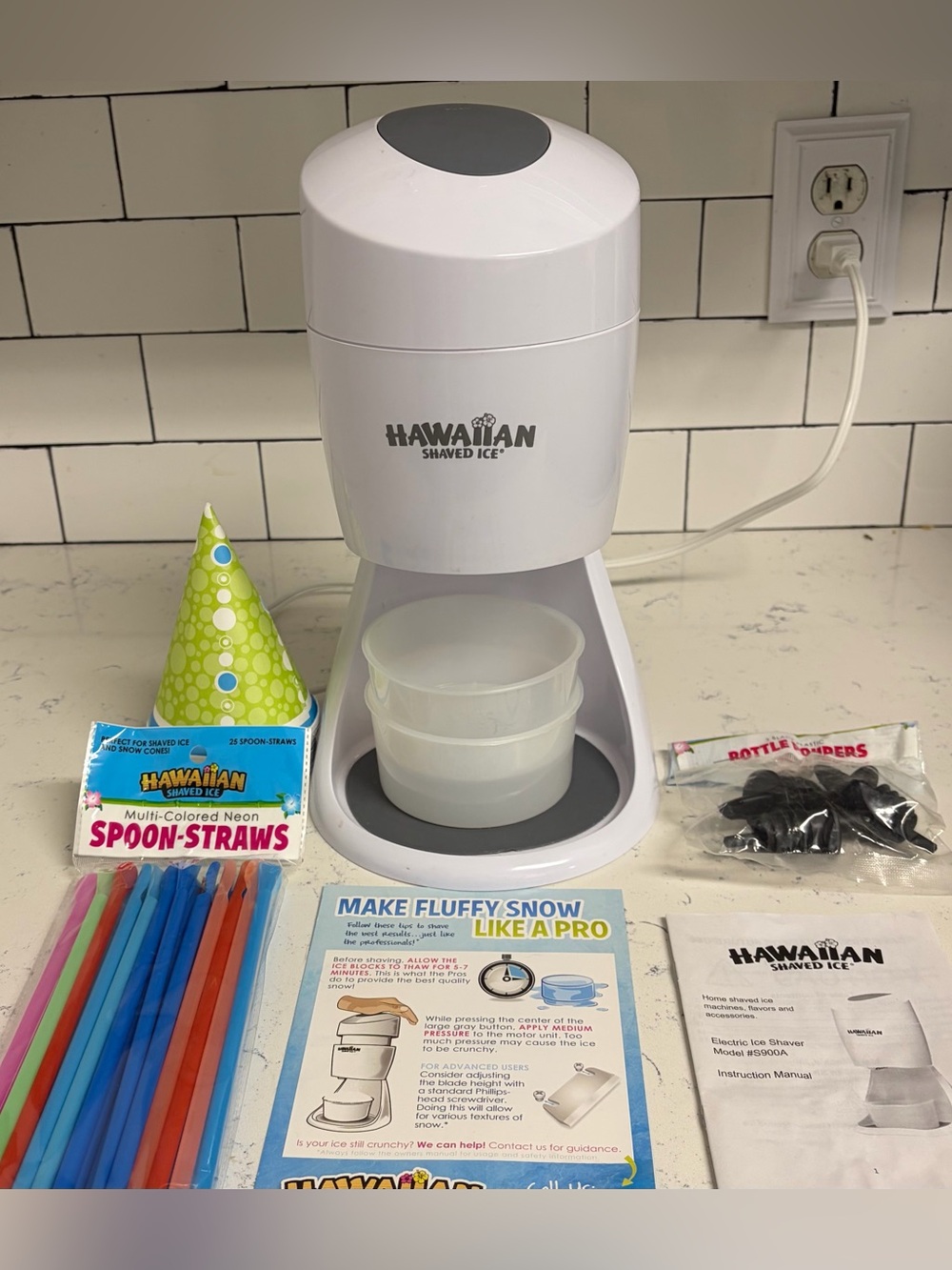 Hawaiian Shaved Ice Electric Snow Cone Machine